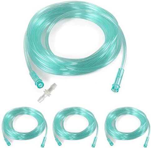 3 Pack Oxygen Tubing, 16.4 feet(5m) Each pcs, Premium Green Crush Resistant Oxygen Tubes, Kink Resistant, with Connector