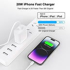 [Apple MFi Certified] iPhone Charger Fast Charging 6FT Compatible for iPhone 14/13/12/11 Pro Max/Xs Max/XR/X 2Pack 20W Type C Fast Charger Block with 6FT USB C to Lightning Data Sync Charging Cable