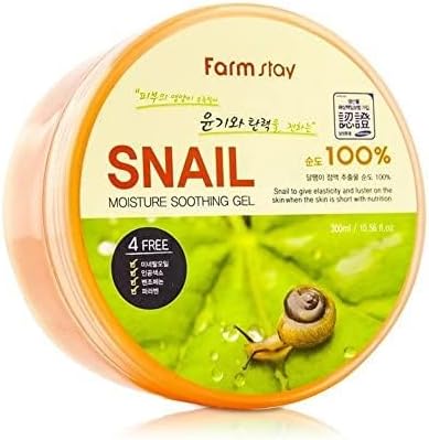 FARMSTAY Moisture Soothing Gel Snail 10.14 oz. /300ml Hydrates & Soothes for Moisture