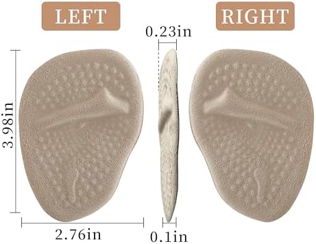 VRUIFA Ball of Foot Cushions, Metatarsal Pads for Women, High Heels Comfort Pads, Shoe Support for Metatarsalgia Pain Relie, 2 Pairs