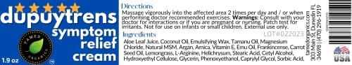 Dupuytren's Contracture All Natural Relief Cream. Rich in Vitamin E | Large 1.9 Oz Jar
