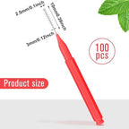Patelai 100 Pieces Braces Dental Brush for Cleaner Interdental Toothpick Dental Tooth Flossing Head Oral Hygiene Flosser Toothpick Cleaners Tooth Tool(Red,Suitable Size)