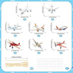 Hooqict 40Pcs Airplane Cupcake Toppers Airplane Birthday Cake Topper Decorations Cupcake Picks for Plane Themed Party Decorations Travel Around the World Party Supplies