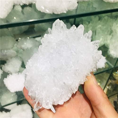 Natural White Ghost Quartz Crystal Cluster Crystals raw Gemstone Specimen for Home&Office Decoration fengshui(600 700g)