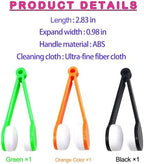 Sun Glasses Eyeglass Cleaning Soft Brush Tool Mini Microfiber Portable Sunglasses Spectacles Cleaner Cleaning Clip-3 Pieces