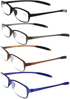 Computer Blue Light Blocking Reading Glasses(Flexible and Lightweight) Plastic Readers for Men and Women 2.50
