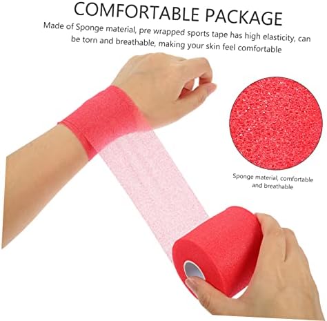 1Roll Portable Athletic Wrap Cuttable Sports Tape for Badminton Grip Skin Friendly Underwrap for Injury Support Lightweight Durable for Athletes