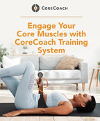 CoreCoach Pressure Biofeedback Device for Home Use - For Core Strength Training & Lower Back Support System with Lumbar Air Pillow, Waist Belt, & Carrying Bag