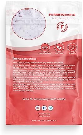 Thermoplastic Beads 40 Grams for Teeth Repair Plus Dental Tools–for DIY Tooth Filling – Moldable Thermal Beads for Repair – Ideal for Chipped, Cracked Teeth – Realistic and Durable