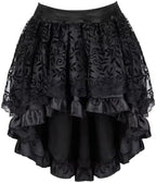 Underbust Corset Dress Skirt Tutu Blouse 3 Piece Women Bustiers Gothic Lace Corsets Halloween