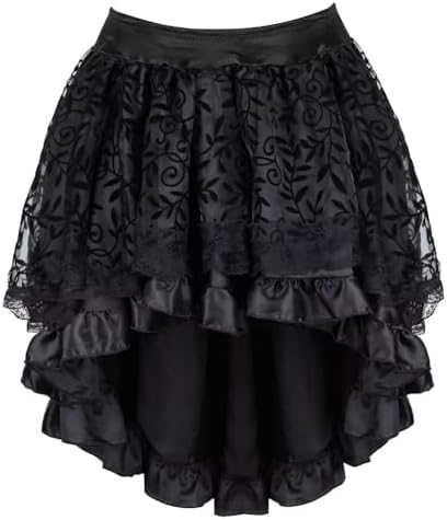 Underbust Corset Dress Skirt Tutu Blouse 3 Piece Women Bustiers Gothic Lace Corsets Halloween