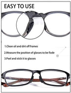 Eyeglass Nose Pads, Adhesive Anti-Slip Nose Pads, Soft Silicone Nose Pad Cushion for Glasses, Eyeglasses, Sunglasses, 12 Pairs (Black)