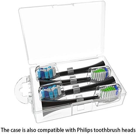 4 Packs Hygienic Protective Cover + 1 Electric Toothbrush Heads Storage Case for Oral B Toothbrush Heads