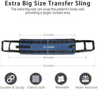 Transfer Sling Transfer Belts Senior Home Care,Strong Straps and Two Sets of Soft Rubber Handles Body Mobility Aid for Patients,Seniors Disabled, Elderly, Injured (Dark Blue, 35in*9.5in)