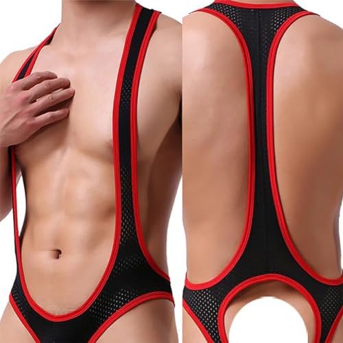 Men's Jockstrap Leotard Underwear Jumpsuits Wrestling Singlet Stretch Thong Bodysuit Comfy Touch Sexy One-Piece