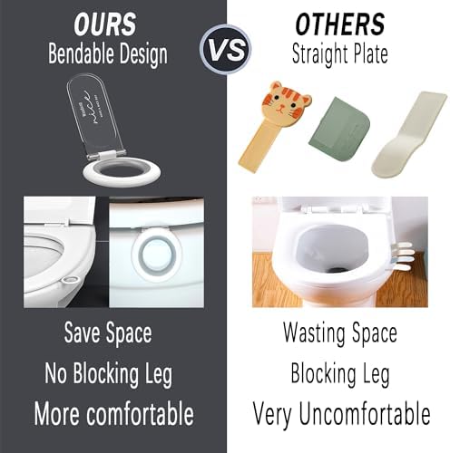 Toilet Lid Lifter, Toilet Seat Lifter Toilet Seat Handle Lifter Toilet Cover Lifter,Avoid Touching Toilet Cover Handle,2 PCS White.