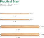 Bamboo Massage Sticks Ergonomic Muscle Relief Tools Portable Therapy Sticks for Deep Tissue Massage, Spa Quality Recovery for Athletes & Home Use, Natural Bamboo Design