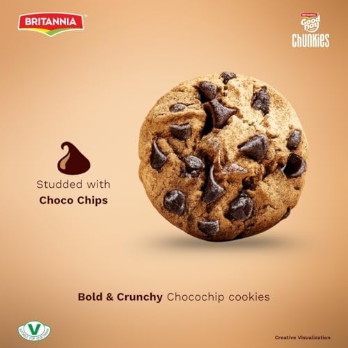 Britannia Good Day Chunkies Cookies Loaded with Choco Chips Crunchy | Pack- 75g(2.64 oz)