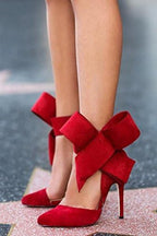 MMJULY Z&L Fashion Women's Pointy Toe High Heel Stiletto Big Bow Dress Pumps