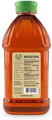 Naked Wild Honey, Organic Raw Unfiltered Wildflower Honey, 48 Ounce