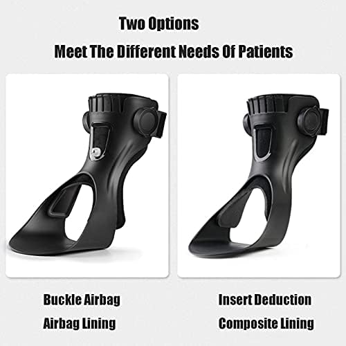 HUANGJUN Foot Drop Orthosis Drop Foot Support Brace Ankle Brace Ankle Splint for Sprains, Tendonitis,A/Left,M, B/Right