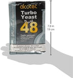 Alcotec 48 Hour Turbo Yeast | Brewers Yeast Powder| Wine Yeast for Wine Making | Instant Dry Yeast | nutritional yeast | 135g (4 Packs)