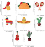 48pcs Fiesta Cupcake Toppers, Mexican Cake Topper Fiesta Cupcake Picks Cactus Donkey Theme Sombrero Cake Decoration for Cinco de Mayo Birthday Party Baby Shower Supplies