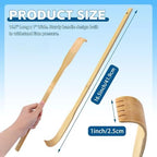 12 PCS Natural Bamboo Back Scratcher, 16.5 Inch Long Handle Wooden Back Scratcher for Adults, Handheld Body Massager for Itch Relief, Manual Scratching Tool for Seniors Elderly