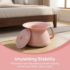 Spittoon with Lid Covered Night Urinal Compact Bedside Commode Bucket Pot for Children for Bedroom Emergency Home Use, Pink
