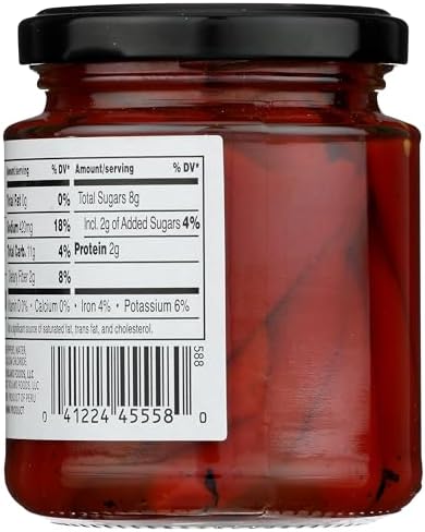 Roland Foods Whole Piquillo Peppers 8.1 Ounce Jar, Pack of 1