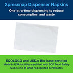 Tork Xpressnap® White Dispenser Napkin N4, One-at-a-Time Dispensing, 1-ply, 1/4 Fold, 13" x 8.5 ", 12 x 500 Napkins, 109000