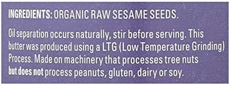 Artisana Organics Raw Tahini Sesame Seed Butter, 14-Ounce Jars (Pack of 6)