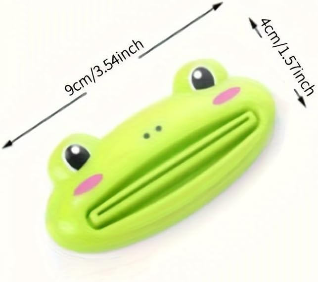 1PC Toothpaste Dispenser, Plastic Cartoon Animal Shaped Holder for Toothpaste and Facial Cleanser, Squeezable Toothpaste and Cleanser, Bathroom Accessory (Pink Pig)