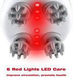 Electric Scalp Massager with red Light Therapy,Waterproof Head Massager with 108 nodes,4 Modes,Wireless Charging to Relieve deep Tissue Pressure