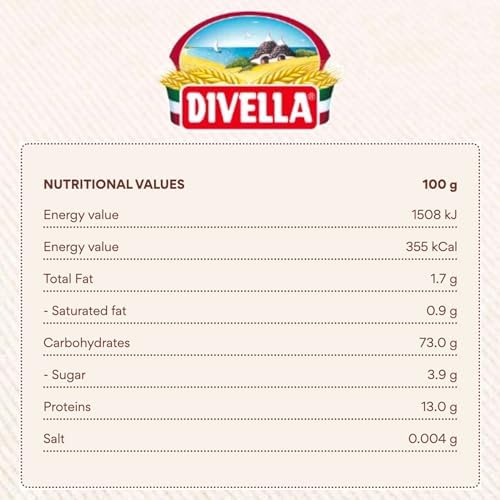 Divella Spaghetti Pasta #8, 16 oz. (Pack of 8) - Authentic Italian Pasta Made with Durum Wheat Semolina, Perfect ‘Al Dente’ Texture for Every Dish