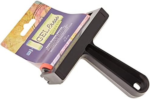 Gel Press Rubber Brayer - for printmaking, Scrapbooking, Paper Crafts, Home Decor & More - 4 Inches, Red & Black