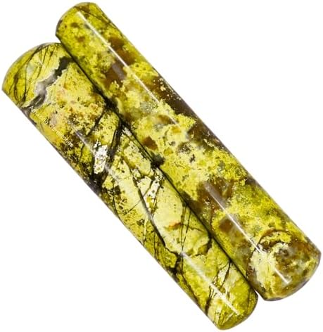 Amazing Gemstone Green Opal Crystal Wand Massage Stick - Pelvic Wand Gua Sha for Adults - Crystals and Healing Stones Massage Wands for Adults Gifts (Smooth)