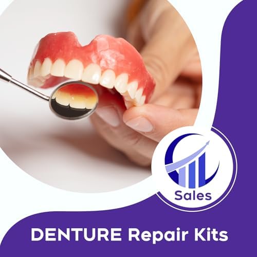 Full Set Fake Teeth Denture Kit - Top & Bottom Functional DIY Homemade Dentures | Do It Yourself Comfortable Missing Teeth Replacement,Natural Smile Kit-Red