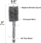 WICKED Professional ID Copper Tube Pipe Cleaner Replacement Brushes (3/4" (2-Pack))
