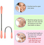 Ideal Swan Spring Hair Remover - 4 Pack Stainless Steel Spring Epilator - Facial Hair Remover for Women Face, Chin Hair, Upper Lip Hair, Spring Facial Hair Remover for Women Mustache