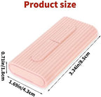 WLLHYF Portable Dental Floss Case Automatic Dental Floss Pick Organizer Case Travel Flosser Dispenser Storage Case Refillable Holder Boxes with 10 Floss Picks for Teeth Cleaning (Pink)