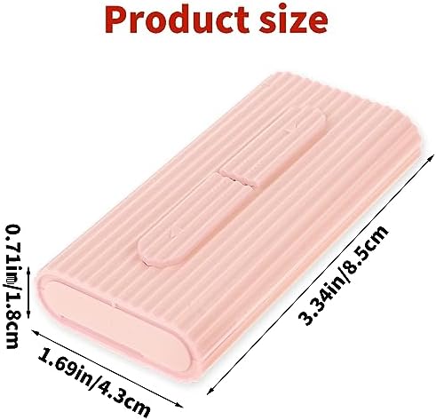 WLLHYF Portable Dental Floss Case Automatic Dental Floss Pick Organizer Case Travel Flosser Dispenser Storage Case Refillable Holder Boxes with 10 Floss Picks for Teeth Cleaning (Pink)