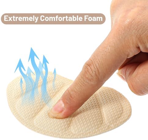 16 Pcs Heel Cushion Pads Adhesive Reusable Mesh Protectors Soft Anti Slip Guards Liners Comfort Back of Heel Grips Inserts for Women Men Loose Shoes Too Big Boots