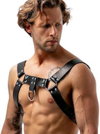 Men's Faux Leather Body Chest Harness Belt Shoulder Cage Belt Party Costume, Sexy Punk Body Harness, Cosplay Nightclub Sexy Punk Clubwear