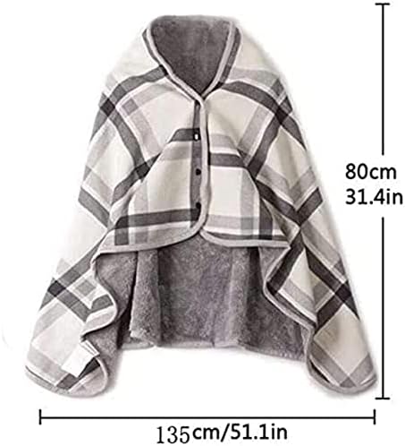 Wheelchair Ponchos with Hood Sleeveless Coats for Adults - Stay Warm with Winter Wheelchair Blanket Warmer Cover, Thick Soft Flannel Multipurpose Leisure Blanket Cape