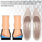 5 Pairs Silicone Heel Wedge Insoles Adhesive Medial Lateral Foot Shoe Inserts Comfort Shoe Insoles Gel Arch Support Insole for Men and Women Most Legs Sports Shoes Sneakers Boots