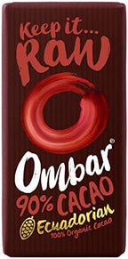 Ombar 90% Raw Chocolate Bar 35g - Pack of 2