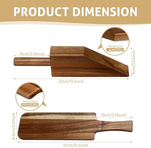Leinuosen Mattress Lifter & Bed Maker Tool for Changing Sheets, Mattress Wedge Elevator, Bed Sheet Tucking Paddle Effortless Lifting Tuck Sheets Alleviating Back Pain(Acacia Wood,Wood)