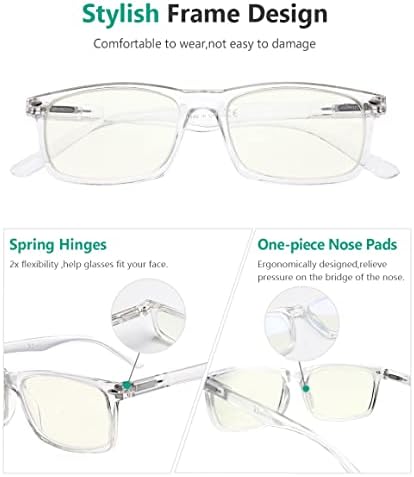 Eyekepper Computer Reading Glasses for Men Blue Light Blocking Readers Women, Transparent