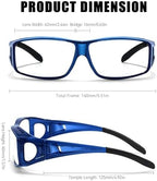 LVIOE Fit Over Blue Light Blocking Glasses and Computer Eyewear- Wear Over Prescription Glasses/Reading Glasses/RX Glasses